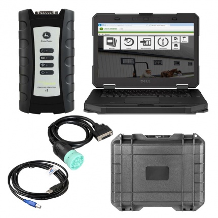 John Deere EDL V3 Interface & Service Advisor Plus DELL 5414 Laptop Complete Diagnostic Kit V5.3.225 AG+CF