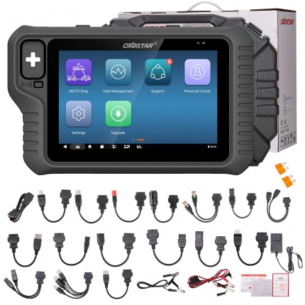 OBDSTAR MOTOMASTER Motorcycle Scanner Support CAN FD DoIP, MOTO Diag IMMO, ECU Flasher, ODO Meter, RFID, Remote Test