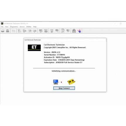 Latest Version Cat Caterpillar ET 2025A Electronic Technician Diagnostic Software With 1 Time Free Activation