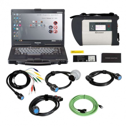 V2025.03 DOIP MB SD Connect C4 MB Star Diagnosis With Vediamo and DTS Engineering Software Plus Panasonic CF53 Laptop