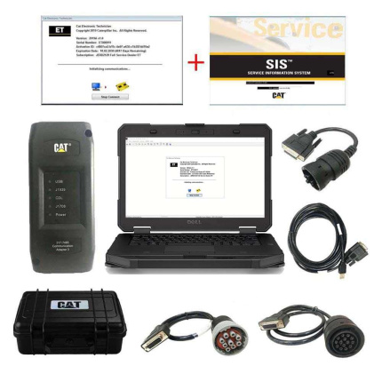 Best Quality 2026A CAT Caterpillar ET 3 Diagnostic Adapter III CAT Truck Diagnostic Tool PLUS DELL 5414 Laptop