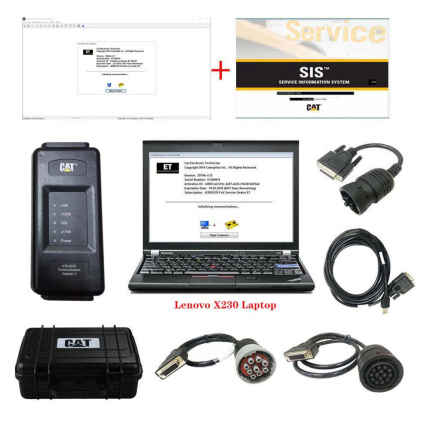 Best Quality 2026A/ 2019C CAT Caterpillar ET 4 Diagnostic Adapter IV CAT Diagnostic Tool Plus Lenovo X230 Laptop