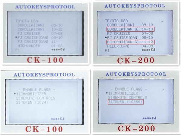 CK200 Compare to CK100 4