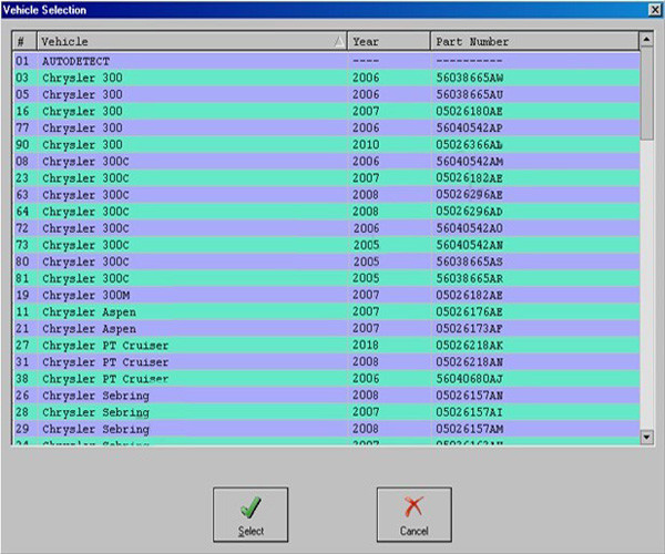 FVDI for chrysler Dodge Jeep software display 4