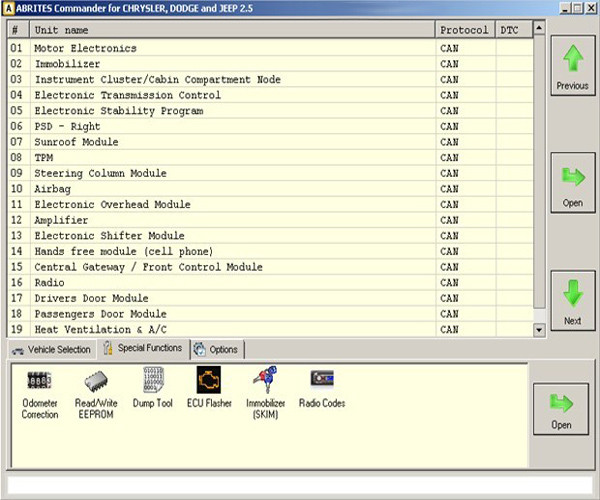 FVDI for chrysler software display 7