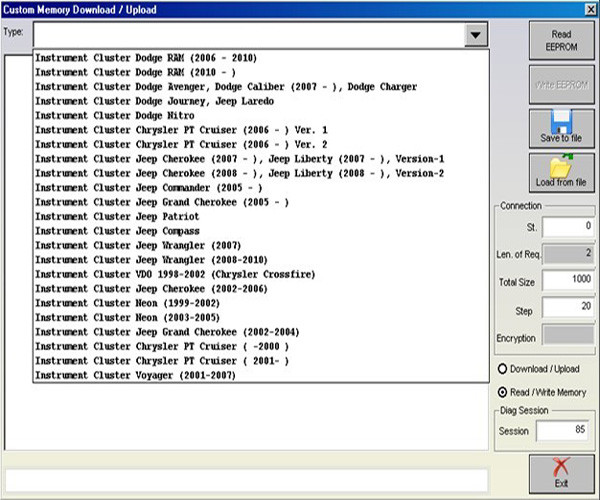 FVDI Software display 8