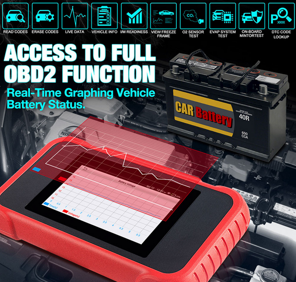 Battery Replacement for LAUNCH CRP123E CRP129E Scan Tool